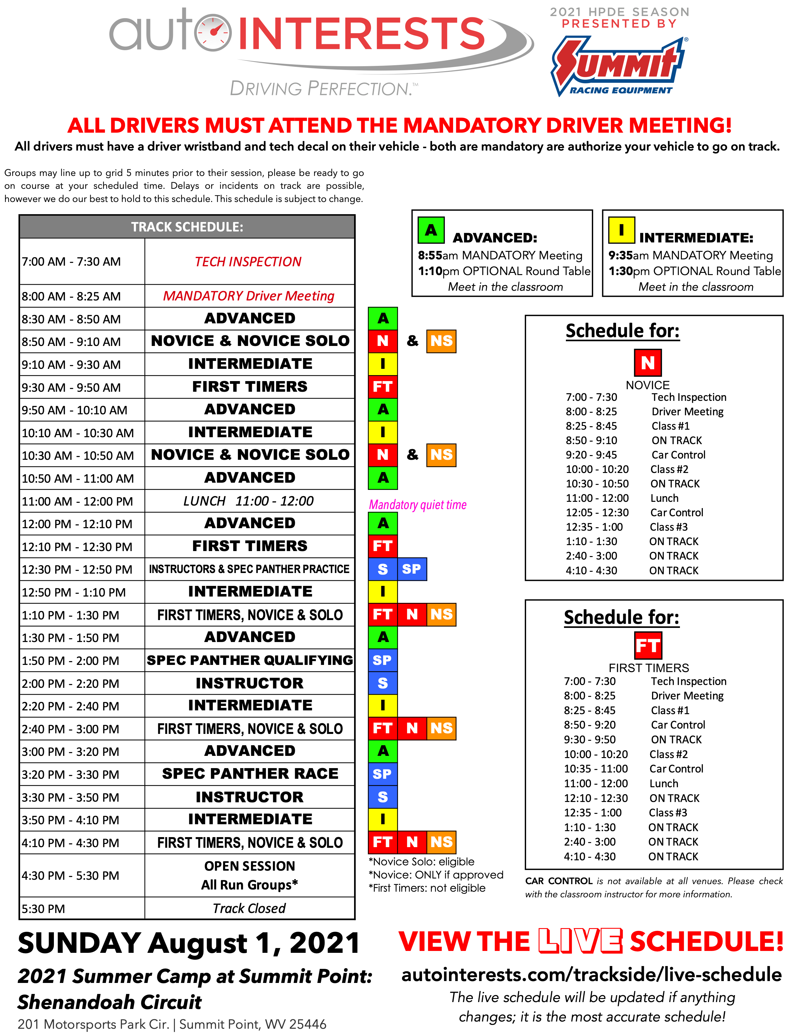 SCHEDULES AutoInterests